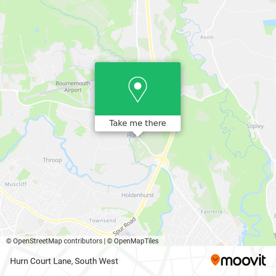 Hurn Court Lane map