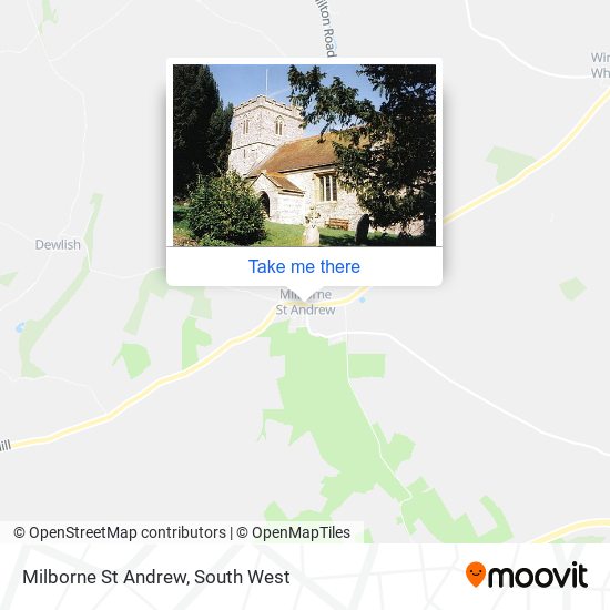 Milborne St Andrew map