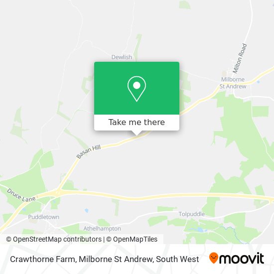 Crawthorne Farm, Milborne St Andrew map