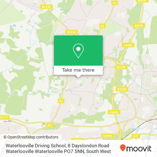 Waterlooville Driving School, 8 Dayslondon Road Waterlooville Waterlooville PO7 5NN map