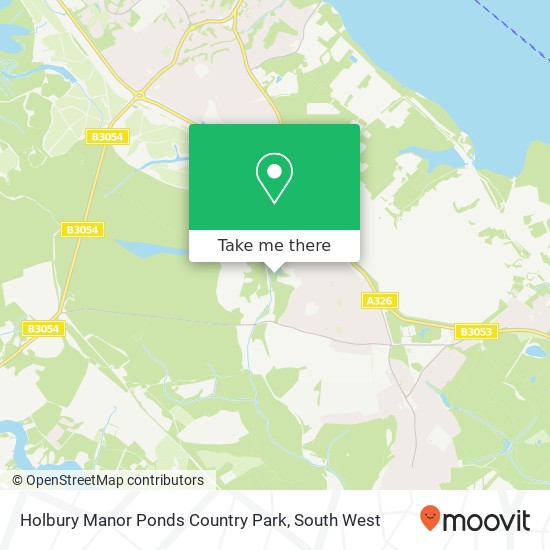 Holbury Manor Ponds Country Park map