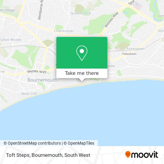 Toft Steps, Bournemouth map
