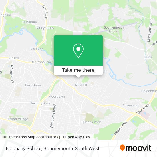 Epiphany School, Bournemouth map