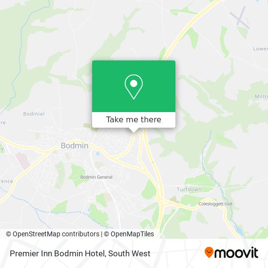 Premier Inn Bodmin Hotel map