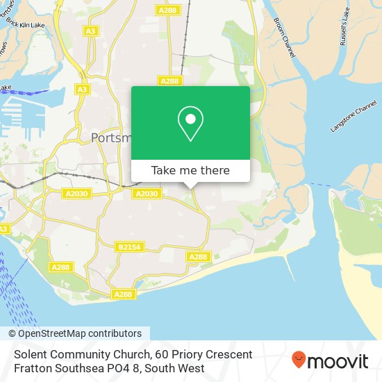 Solent Community Church, 60 Priory Crescent Fratton Southsea PO4 8 map