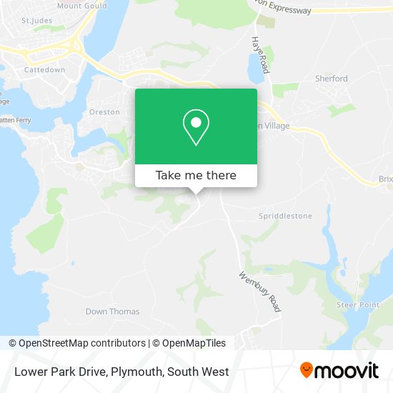 Lower Park Drive, Plymouth map