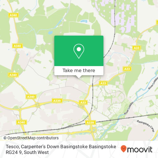 Tesco, Carpenter's Down Basingstoke Basingstoke RG24 9 map