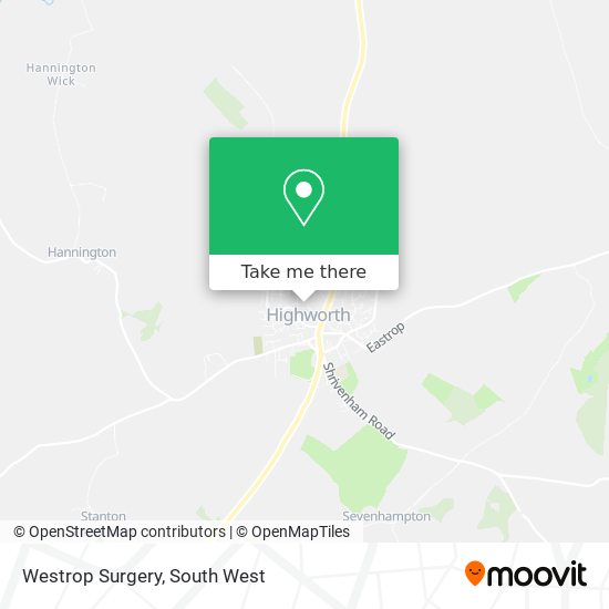 Westrop Surgery map