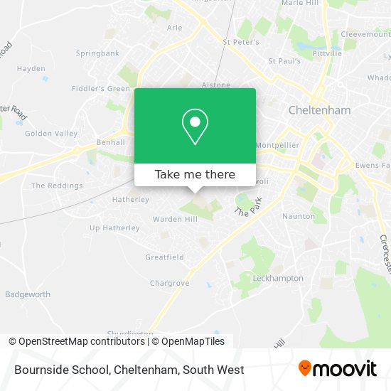 Bournside School, Cheltenham map