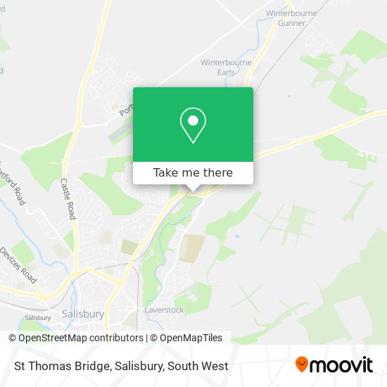 St Thomas Bridge, Salisbury map