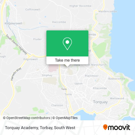 Torquay Academy, Torbay map