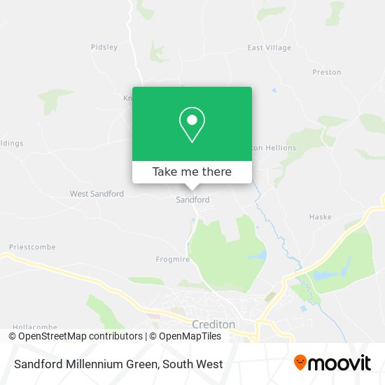 Sandford Millennium Green map