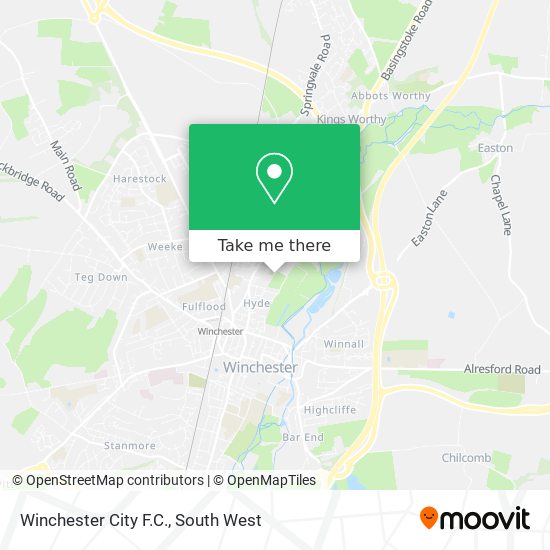 Winchester City F.C. map