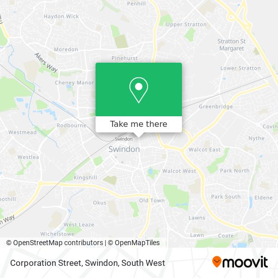Corporation Street, Swindon map