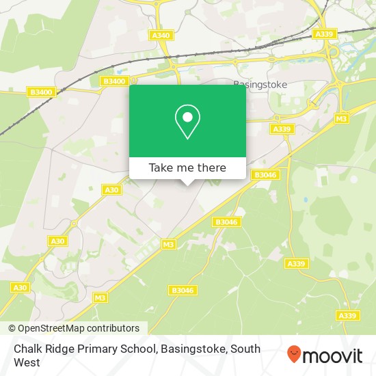 Chalk Ridge Primary School, Basingstoke map