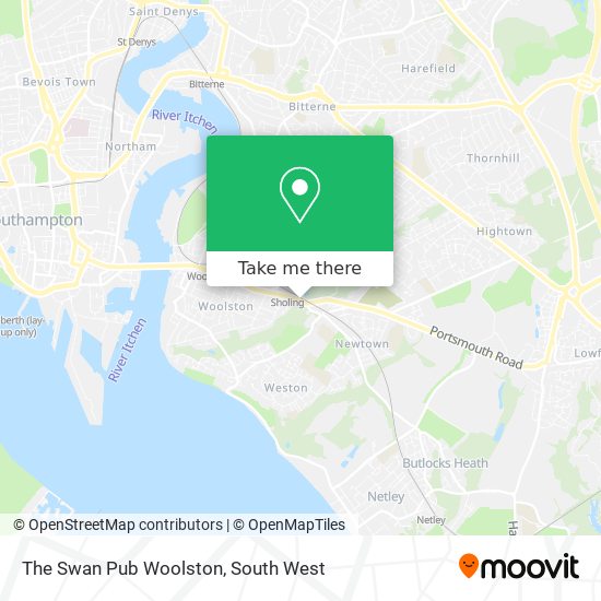 The Swan Pub Woolston map