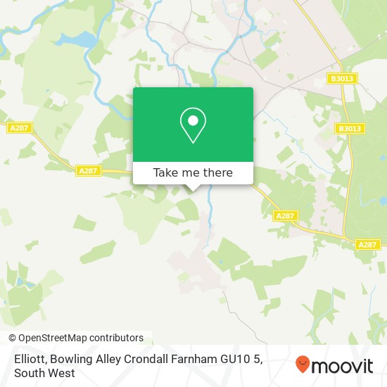 Elliott, Bowling Alley Crondall Farnham GU10 5 map