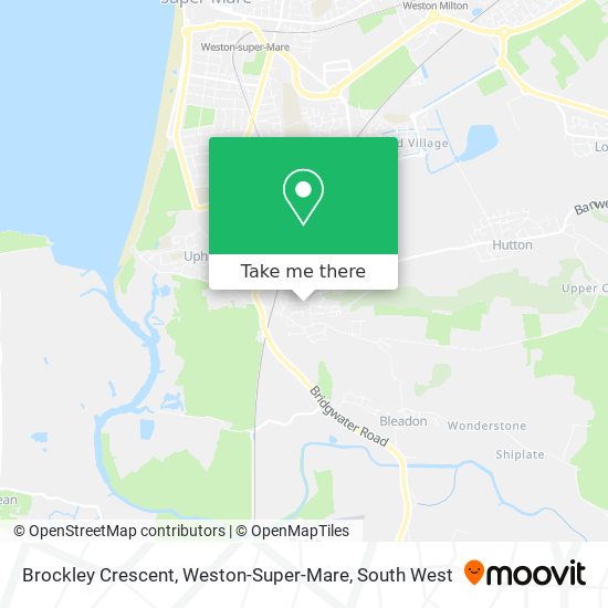 Brockley Crescent, Weston-Super-Mare map