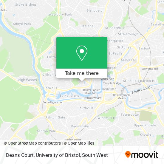 Deans Court, University of Bristol map