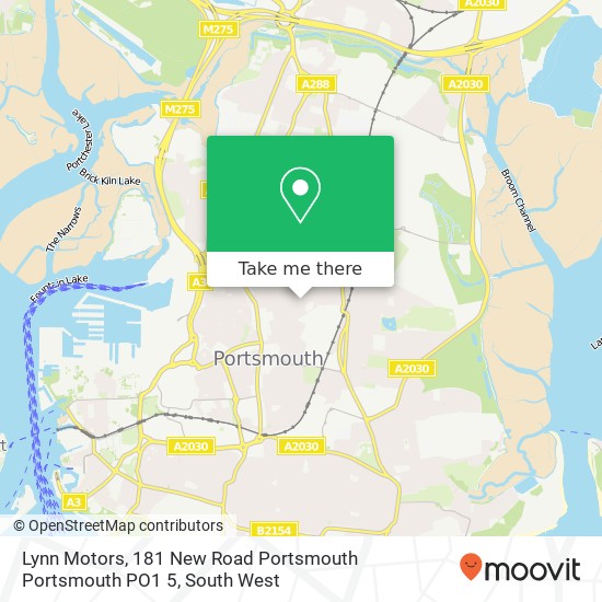 Lynn Motors, 181 New Road Portsmouth Portsmouth PO1 5 map