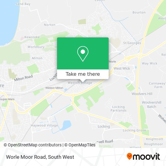 Worle Moor Road map