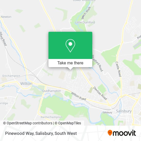 Pinewood Way, Salisbury map