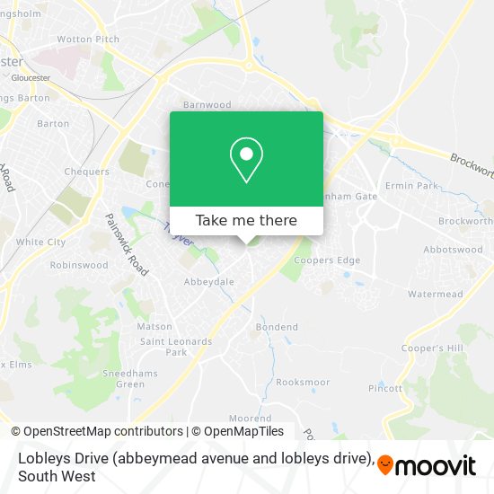 Lobleys Drive (abbeymead avenue and lobleys drive) map