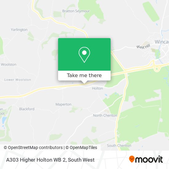 A303 Higher Holton WB 2 map