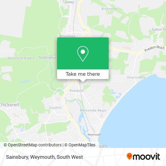 Sainsbury, Weymouth map