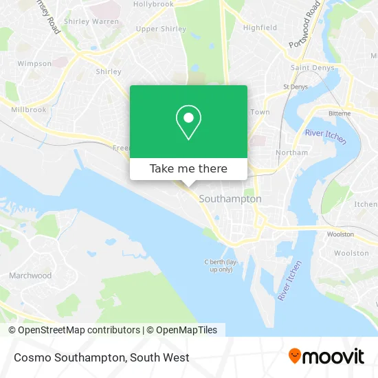 Cosmo Southampton map
