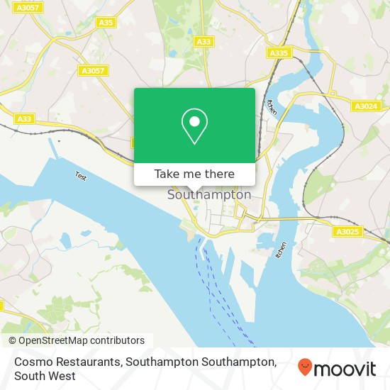 Cosmo Restaurants, Southampton Southampton map