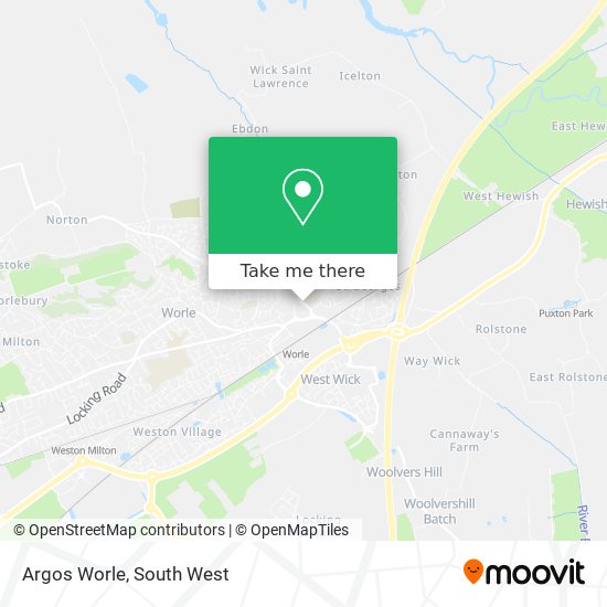 How to get to Argos Worle in North Somerset by Bus or Train?