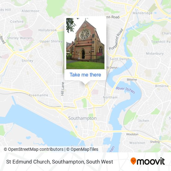 St Edmund Church, Southampton map