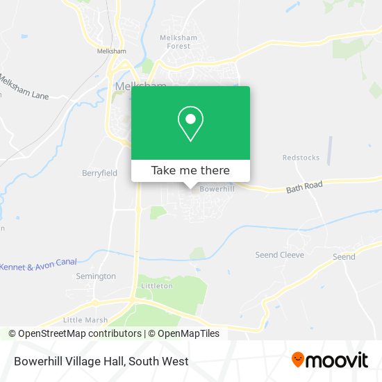 Bowerhill Village Hall map