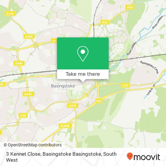 3 Kennet Close, Basingstoke Basingstoke map