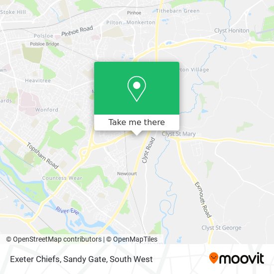 Exeter Chiefs, Sandy Gate map