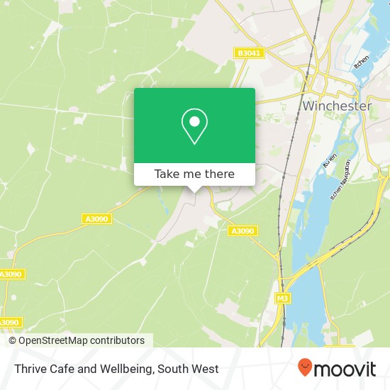 Thrive Cafe and Wellbeing map