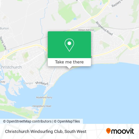 Christchurch Windsurfing Club map