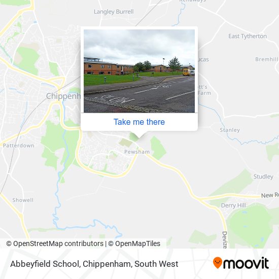 Abbeyfield School, Chippenham map