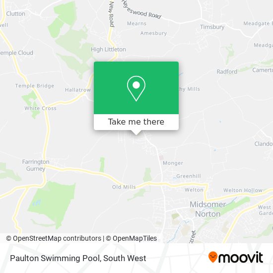Paulton Swimming Pool map