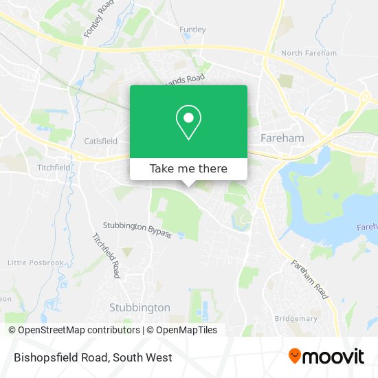 Bishopsfield Road map