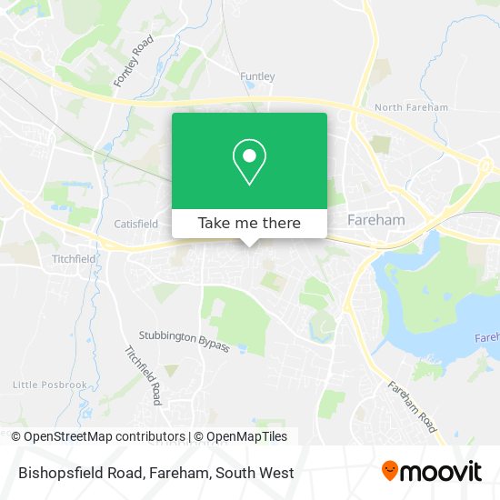 Bishopsfield Road, Fareham map