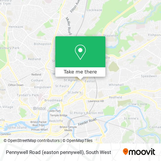 Pennywell Road (easton pennywell) map