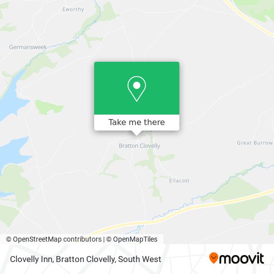 Clovelly Inn, Bratton Clovelly map