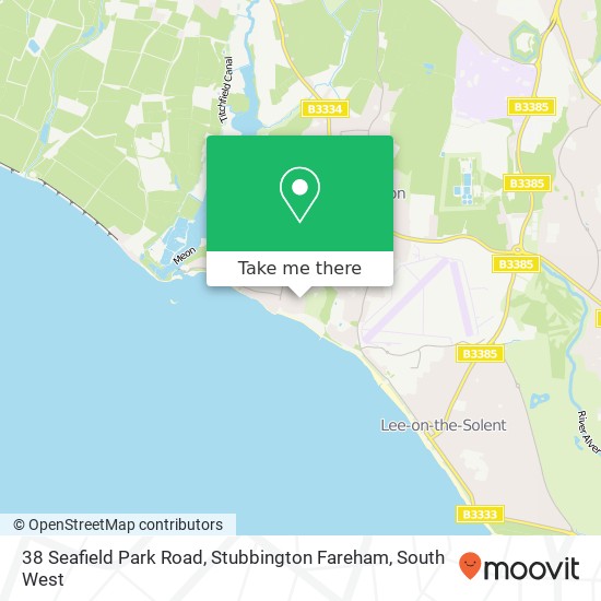38 Seafield Park Road, Stubbington Fareham map