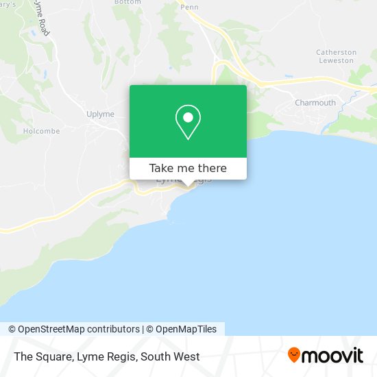 The Square, Lyme Regis map