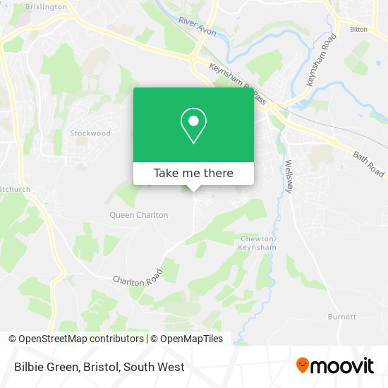Bilbie Green, Bristol map