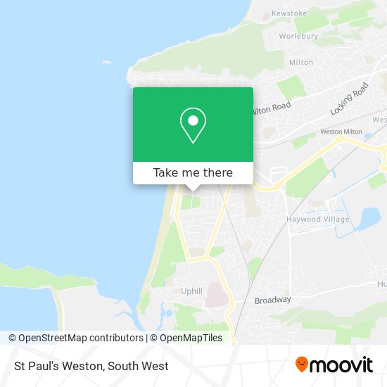 St Paul's Weston map