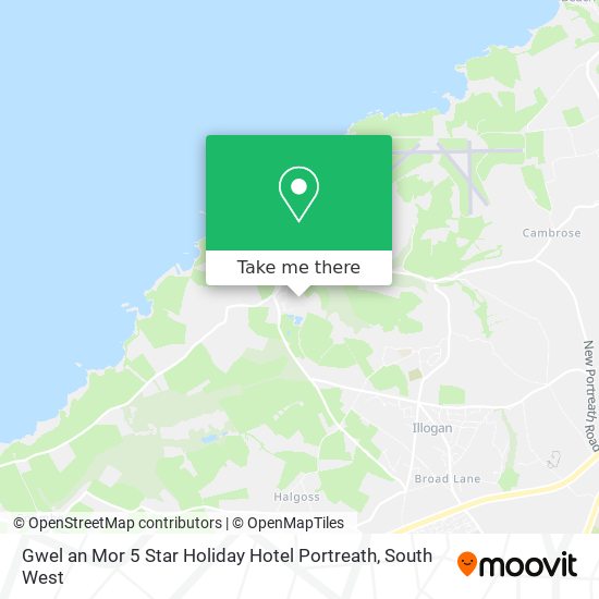 Gwel an Mor 5 Star Holiday Hotel Portreath map