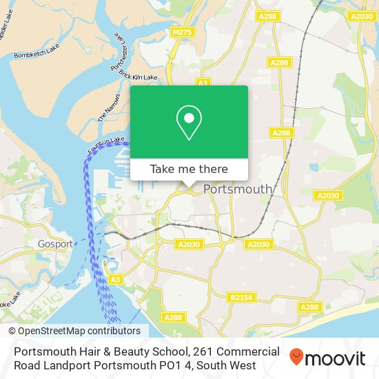 Portsmouth Hair & Beauty School, 261 Commercial Road Landport Portsmouth PO1 4 map